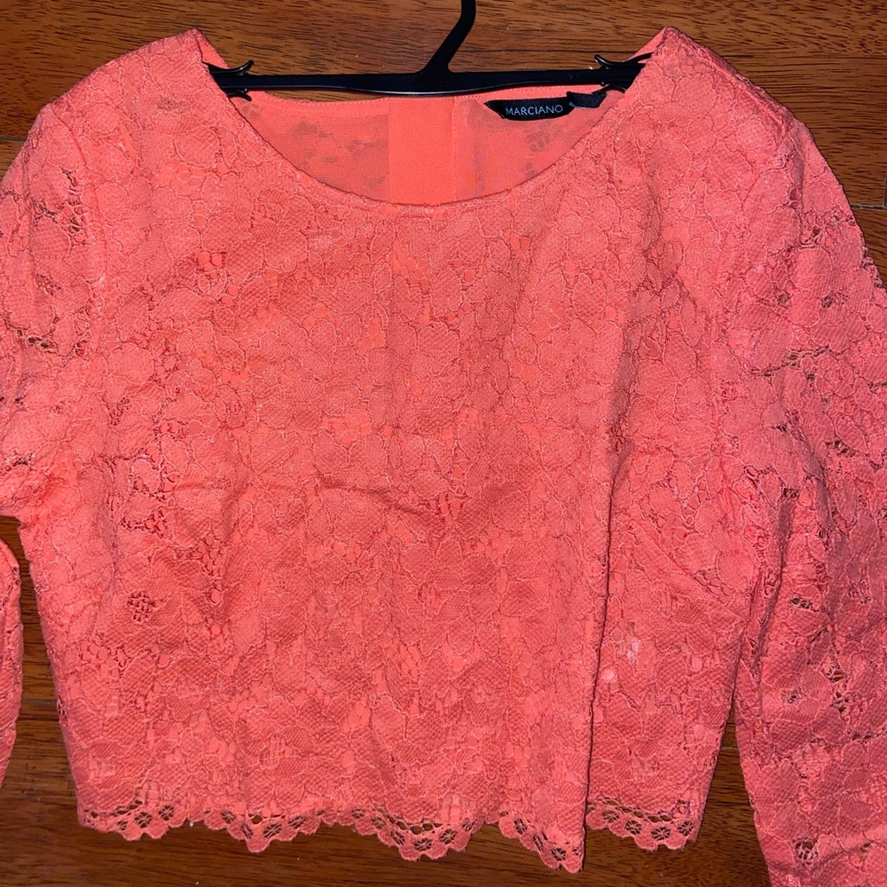 Marciano coral lace long sleeve